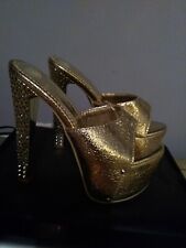 Gold dance shoes for sale  Shipping to Ireland