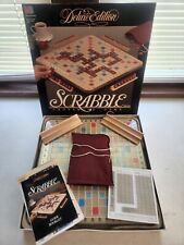 COMPLETE ~ Vintage Scrabble Deluxe Edition Turntable Rotating Board Game Wooden, used for sale  Midlothian