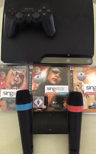 PS3 Console 320GB + Controller + Singstar Games + 2 Wireless Microphones for sale  Shipping to South Africa