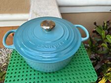 Creuset teal enameled for sale  West Palm Beach