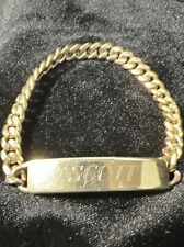 Pulseira de identificação vintage Champion Gold Electroplate personalizada “SCOTT” 7” comprar usado  Enviando para Brazil