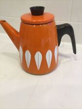 Mid Century Modern Cathrineholm Orange Tea Kettle / Pot Lotus Pattern Enamel for sale  Shipping to South Africa