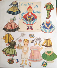 Bambole e vestiti di carta " Cappuccetto Rosso " alta cm 18,5 usato  Napoli