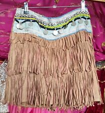 Faux suede fringed for sale  BRIGHTON