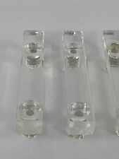 Vintage MCM Lucite Drawer Pulls Lot of 4 Rectangle Clear Acrylic 1970’s F4 for sale  Shipping to Canada