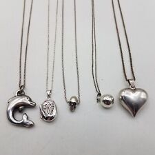 5 silver necklaces for sale  Seattle