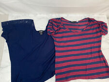 Occasion, Urban Outfitters BDG ByBy Short Sleeve Blouses Womens S Lot of 2 Blue Striped V d'occasion  Expédié en Belgium