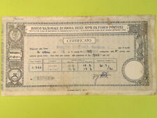Certificato banco nazionale usato  Comiso