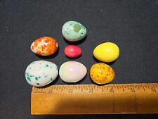 Usado, 7 PEQUEÑOS huevos de Pascua de cerámica vintage hechos a mano pollo Robin codorniz esmaltados segunda mano  Embacar hacia Argentina