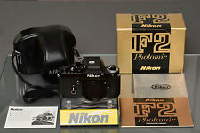 nikon f2 photomic, dp-1 red dot, mint-/mint, boxed, manual, brand new seals, top for sale  Shipping to South Africa