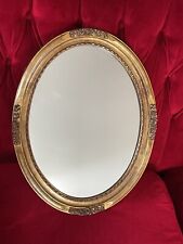 Miroir doré ovale d'occasion  L'Isle-Jourdain