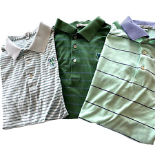 Lote de três polos masculinos Peter Millar golfe XL SS cores listradas algodão vintage comprar usado  Enviando para Brazil