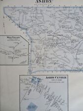 Ashby Mill Village Middlesex Condado Massachusetts 1875 F.W. Mapa detallado de cervezas segunda mano  Embacar hacia Argentina