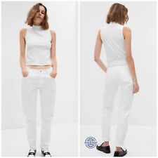 Jeans feminino Gap denim Girlfriend branco óptico tamanho 27 regular excelente estado usado cintura média comprar usado  Enviando para Brazil