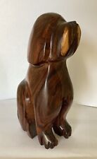 Hand Carved Ironwood Hound Dog 5 1/2” Sculpture Beautiful Wood, used for sale  Shipping to South Africa