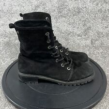 Botas Stuart Weitzman femininas tamanho 9.5 biqueira redonda combate tornozelo camurça preta comprar usado  Enviando para Brazil