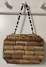 Bolsa de cortiça de alta costura feita à mão vintage vinho cortiça alça de contas comprar usado  Enviando para Brazil