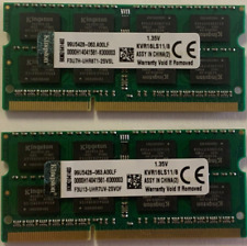 Lot of 2 1600MHz 2x8Gb (16Gb) 1600MHz DDR3 SO-DIMM Memory Bars - Kingston KVR16LS11/8 for sale  Shipping to South Africa