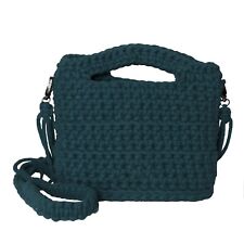 Używany, Mała torebka szydełkowa | 100% handmade | Petrol/Ciemno zielona | Crochet bag na sprzedaż  PL