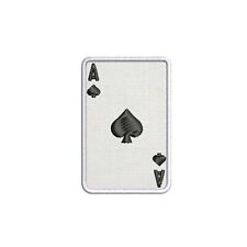 Parche de Tarjetas de Juego Ace of Spades Iron-On Bordado Vegas Poker Blackjack segunda mano  Embacar hacia Argentina