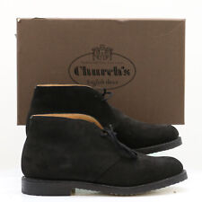 CHURCHS RYDER MENS SUEDE BOOTS UK 7 EU 42 BLACK RRP £620 JA, used for sale  Shipping to South Africa
