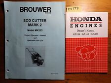 Usado, Brouwer Mark 2 MK213 Operador de cortador de soda y manual de piezas 401290 8/96 + Honda segunda mano  Embacar hacia Argentina