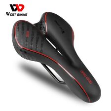 WEST BIKING Hueco Cuero PU Gel Suave Ergonómico MTB Bicicleta de Carretera Asiento Sillín Rojo segunda mano  Embacar hacia Argentina