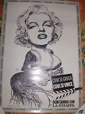 Poster caricatura marilyn usato  Torino