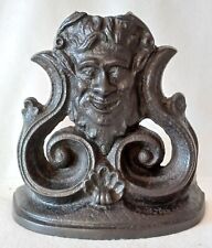 ANTIQUE VERY HEAVY CAST IRON GOTHIC DEVIL STYLE  FACE DOOR STOP - GOOD CONDITION for sale  Shipping to South Africa