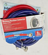 Usado, Homewerks 3/4 pol. Mangueiras de enchimento de alta pressão para máquina de lavar FHT 6' vermelho/azul comprar usado  Enviando para Brazil