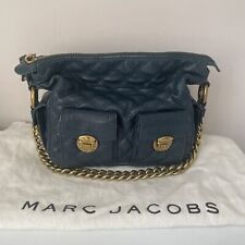 Bolsa de ombro Marc Jacobs couro acolchoado multibolsos corrente hobo gasolina azul comprar usado  Enviando para Brazil
