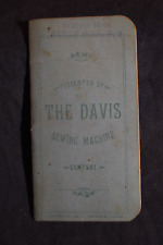 1884 The Davis SEWING MACHINE Caderno Publicitário *Watertown NY* comprar usado  Enviando para Brazil
