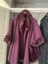 Ladies poncho burgundy for sale  LEICESTER