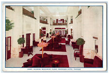 Cartão postal Lobby Showing Mezzanine Floor Morrison Hotel Chicago Illinois IL comprar usado  Enviando para Brazil
