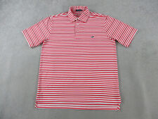Camisa polo masculina Southern Marsh média vermelha rosa desempenho stretch golfe listrada comprar usado  Enviando para Brazil