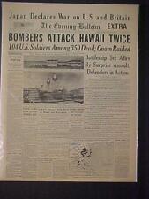 pearl harbor newspaper for sale  Hamilton