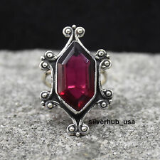 Garnet Gemstone 925 Sterling Silver Ring Mother's Day Jewelry All Size EC-230 for sale  Shipping to South Africa