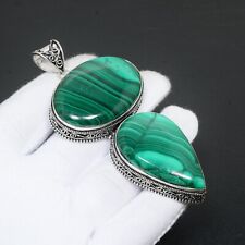 Malachite Natural Gemstone Handmade 925 Sterling Silver Jewelry Pendant 8" for sale  Shipping to South Africa