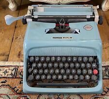 Vintage Olivetti Studio 44 Typewriter Portable Teal Blue Working VGC, used for sale  Shipping to South Africa