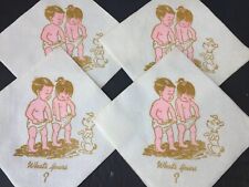 Guardanapos De Papel Vintage Pequeno Menino Menina Cachorrinho Roupas Íntimas O que é seu partes íntimas comprar usado  Enviando para Brazil