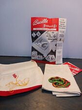 Kit de bordado vintage Bucilla - Duas toalhas de chá - Galinhas comprar usado  Enviando para Brazil