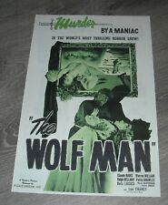 Wolfman promo horror for sale  Cranston