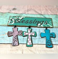 Blessings teal wooden for sale  Montgomery