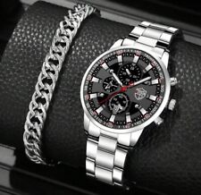 Mens silver watch for sale  BIRMINGHAM