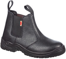 Mens Slip On Steel Toe Work Dealer Boots by BKS Size 3 to 14 UK & STEEL MIDSOLE for sale  Shipping to South Africa