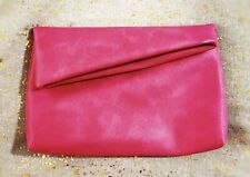 SPACE NK BOTICÁRIO~Bolsa cosmética de couro sintético Fuscia/bolsa de embreagem com encaixe~nova~ comprar usado  Enviando para Brazil