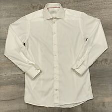 ETON Slim Fit Dress Shirt Mens Size 15.5 39 White Solid Button Up Cotton Shirt for sale  Shipping to South Africa