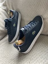 Lacoste Carnaby Evo Blue Leather Trainers Mens Size 10 Uk. for sale  Shipping to South Africa