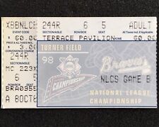 Boleto Padres @ Braves 1998 NLCS Juego B $60 - Terrace Pavilion - Turner Field segunda mano  Embacar hacia Argentina