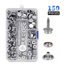 Stainless Steel Canvas Boat Cover Snap Press Stud Button Fastener Kit with Tools for sale  Canada